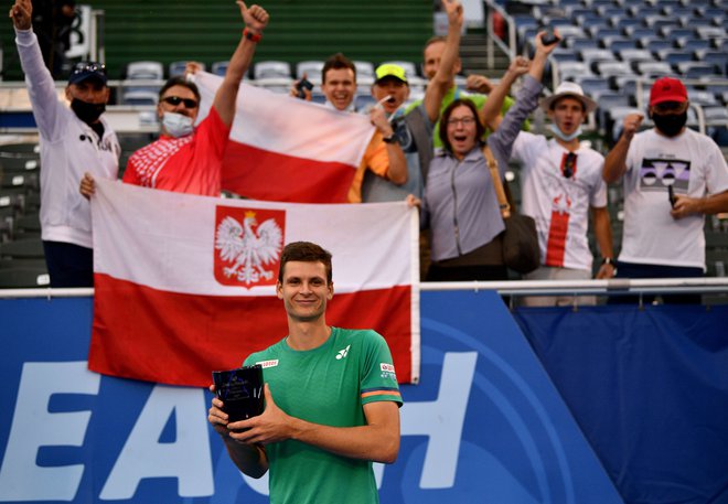 Hubert Hurkacz je osvojil prvo turnirsko zmago po letu 2019.&nbsp;FOTO: Mark Brown/AFP