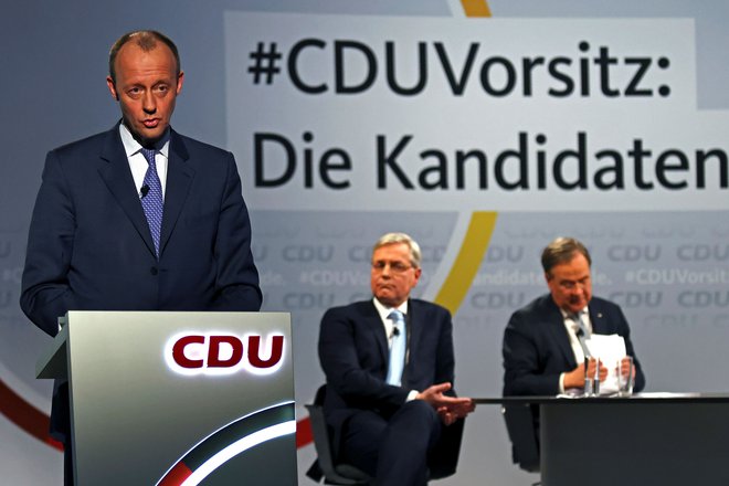 Friedricha Merza omenjajo kot najmočnejšega kandidata za novega predsednika CDU. FOTO: AFP