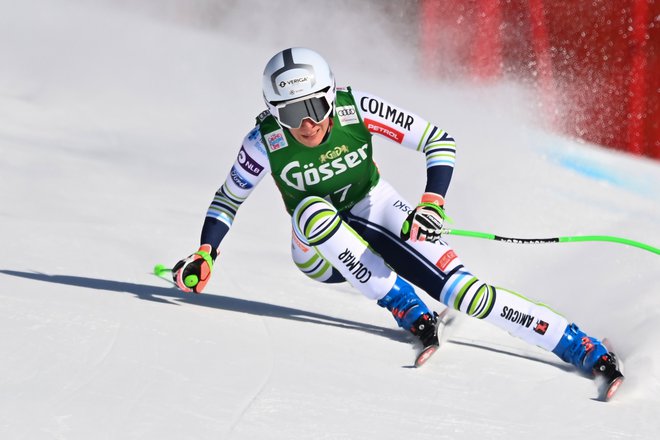 Ilka Štuhec je za najhitrejšimi zaostala za več kot dve sekundi. FOTO: Joe Klamar/AFP