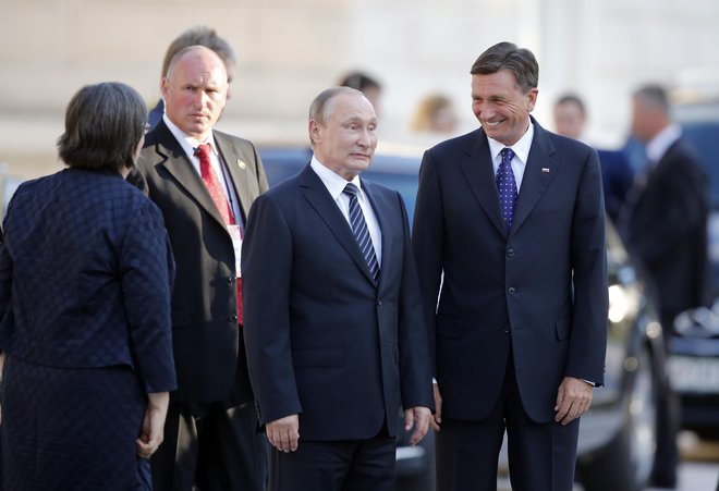 Ruski predsednik Vladimir Putin je v Sloveniji vselej dobro sprejet. Foto Matej Družnik