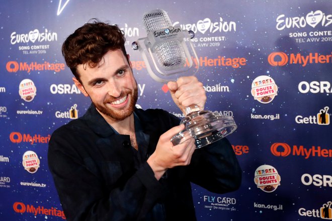 V Tel Avivu je leta 2019 zmagal Nizozemec&nbsp;Duncan Laurence. FOTO: Ronen Zvulun/Reuters