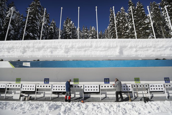 Na Pokljuki so pripravljeni za odmeven športni dogodek. FOTO:&nbsp; Leon Vidic