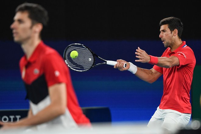 Srbiji se kljub pomoči prvega igralca sveta Novaka Đokovića ni uspelo uvrstiti v polfinale. FOTO: Paul Crock/AFP