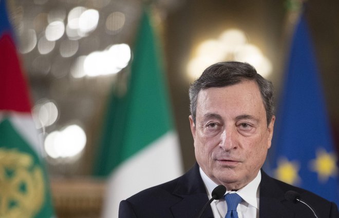 V soboto popoldne se bo Draghi predvidoma sestal tudi s socialnimi partnerji. FOTO:&nbsp;Alessandra Tarantino/AFP