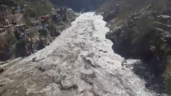 Poplave v kraju Chamoli, Uttarakhand. FOTO:&nbsp; ANI/Reuters