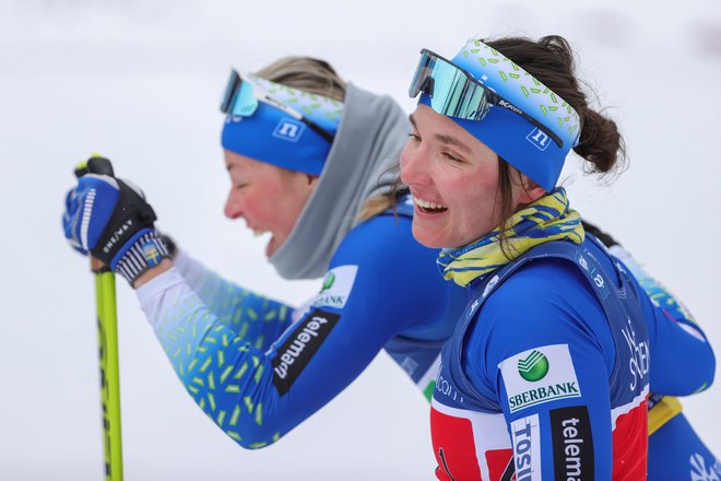 Anamarija Lampič in Eva Urevc sta si na Švedskem pripisali odmevno zmago. FOTO: Adam Ihse/AFP