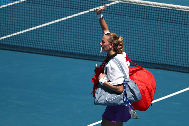 Finalistka izpred dveh let Petra Kvitova je izpadla v drugem krogu. FOTO: Kelly Defina/Reuters