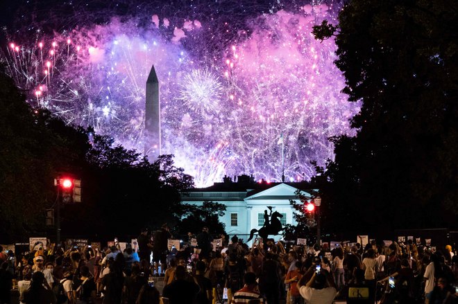 Nemiri v prestolnici Washington 27. avgusta lani. Foto Jose Luis Magana/Afp