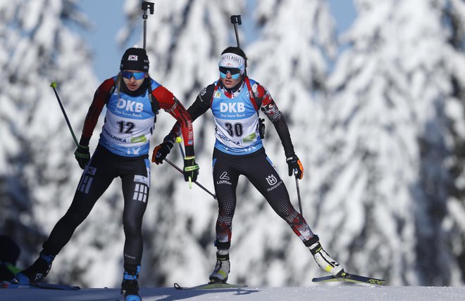 Koroška Slovenka Dunja Zdouc prispeva pomemben delež k razcvetu avstrijskega biatlona.<br />
FOTO: Matej Družnik/Delo