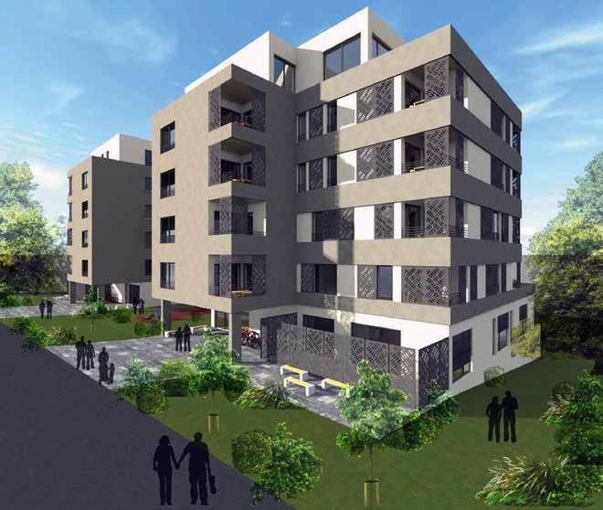 V dveh blokih bo na Mirni na voljo več deset novih stanovanj. Arhiv: Japi inženiring