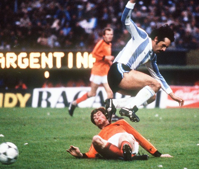 Leopoldo Luque med finalom svetovnega prvenstva 1978 z Nizozemsko. FOTO: AFP