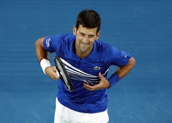 Manj kot uro in pol je potreboval Novak Đoković za polfinalno zmago nad Lucasom Pouillom. FOTO: Reuters