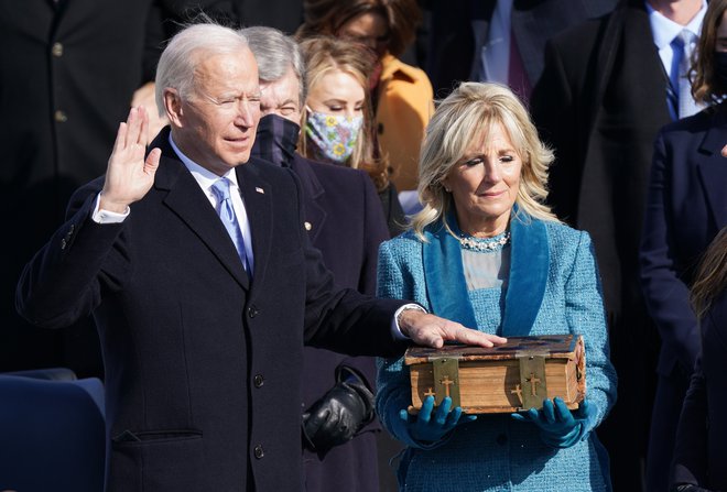 Joe Biden je prisegel kot 46. predsednik ZDA. FOTO: Kevin Lamarque, Reuters