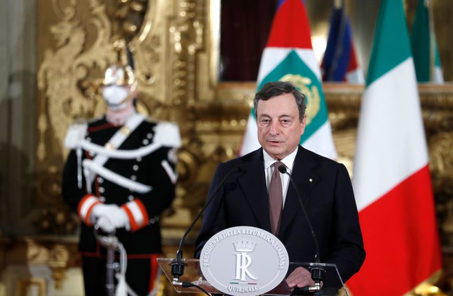 Novi italijanski premier Mario Draghi. FOTO: YARA NARDI / POOL / AFP