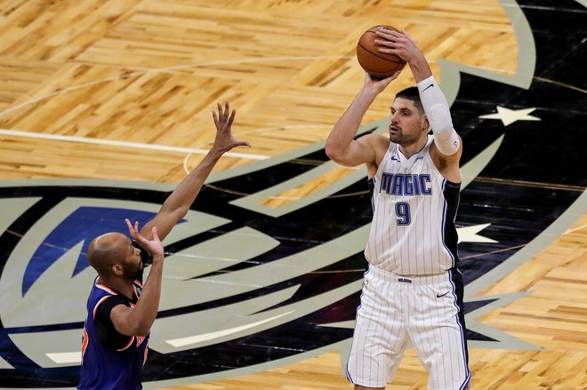 Nikola Vučević je dosegel trojni dvojček. FOTO: Alex Menendez/AFP