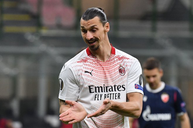 Milan je imel včeraj kar precej težav, da je izločil Crveno zvezdo v evropski ligi, manj težav pa ima njegov zvezdnik Zlatan Ibrahimović pri izražanju tega, kar misli. FOTO: Tiziana Fabi/AFP