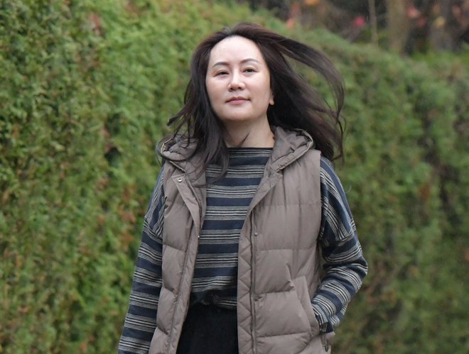 Ena najpomembnejših poslovnih žensk na Kitajskem Meng Wanzhou je priprta v Kanadi. FOTO: Don MacKinnon/AFP