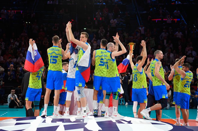 Slovenski odbojkarji so se na zadnjem evropskem prvenstvu predstavili v imenitni luči. FOTO: CEV