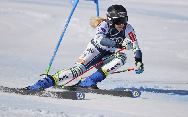 Ana Bucik je s šestim mestom prišla do vrhunca slalomskih dosežkov v svetovnem pokalu. FOTO: Leonhard Foeger/Reuters