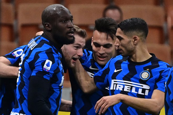 Inter je vse bližje osvojitvi naslova. FOTO: Miguel Medina/AFP