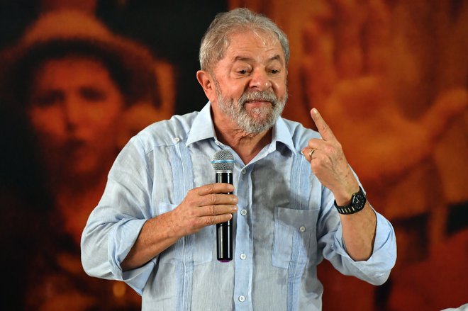 Nekdanji brazilski predsednik Luiz Inácio Lula da Silva. FOTO: Nelson Almeida/AFP