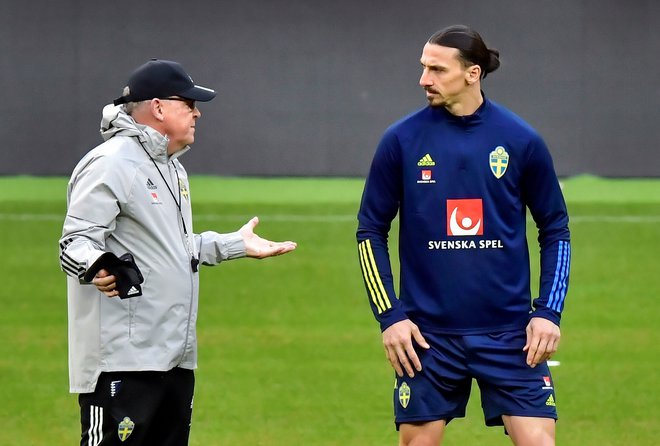 Se bosta švedski selektor Janne Andersson in prvi zvezdnik Zlatan Ibrahimović zdaj razumela bolje kot nekoč? FOTO: Jonas Ekströmer/Reuters
