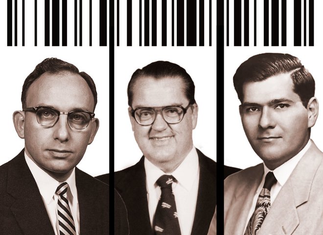 Med »očete« črtne kode štejejo Joseph Woodland, George Laurer in Bernard Silver. Woodland in Silver sta 20. oktobra 1949 vložila patent za prvi koncept črtne kode, ki je bil odobren oktobra 1952. FOTO: GS1