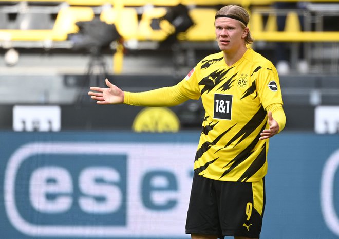 Erlinga Hålanda, izjemnega norveškega strelca iz Dortmunda, si želijo najbogatejši evropski klubi. FOTO: Ina Fassbender/AFP