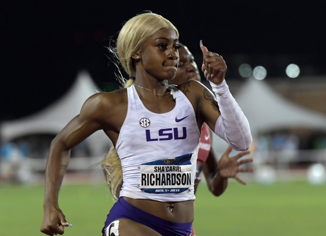 Sha&#39;Carri Richardson se je zavihtela v vrh najboljših šprinterk na svetu. FOTO: Kirby Lee/Usa Today Sports