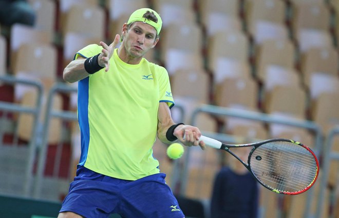 Blaž Rola se je veselil pete lovorike na turnirjih serije challenger. FOTO: Tadej Regent/Delo