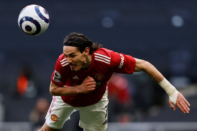 Edinson Cavani je zadel za zmago Manchester Uniteda. FOTO: Adrian Dennis/AFP