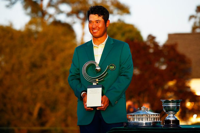 Hideki Macujama je prvi Japonec z zmago na enem od štirih največjih golferskih turnirjev. FOTO: Jared C. Tilton/AFP