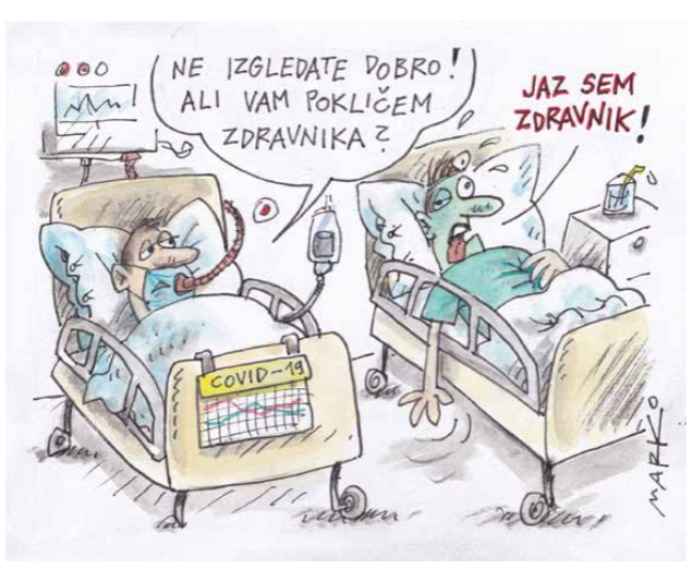 Izgorelost. KARIKATURA: Marko Kočevar