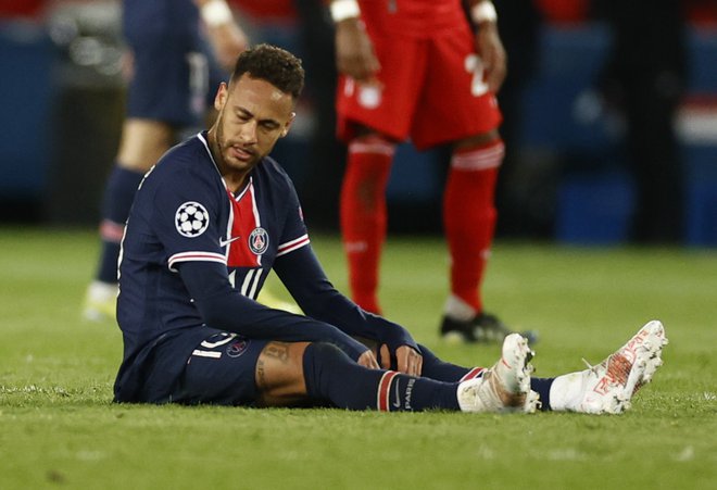 Brazilski as Neymar je bil v seštevku dveh tekem četrtfinala eden najboljših pri Parižanih. FOTO: Christian Hartmann/Reuters