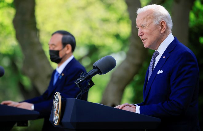 Predsednik Joe Biden in nova ameriška diplomacija usmerjata vse sile v sodelovanje z azijskimi zavezniki. Japonska je na vrhu seznama. Foto Tom Brenner/Reuters