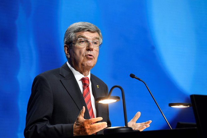 Predsednik Mednarodnega olimpijskega komiteja Thomas Bach kritizira športni (nogometni) egoizem. FOTO: Richard Juilliart/AFP
