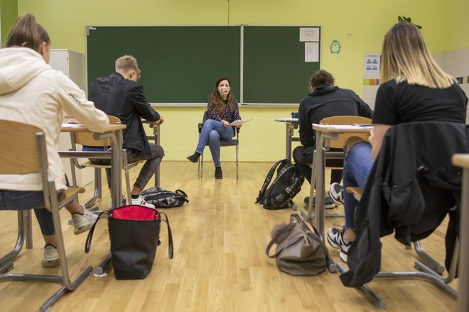 Na novinarski konferenci so sodelovali predstavniki ministrstva za izobraževanje in Državnega izpitnega centra. FOTO: Voranc Vogel/Delo