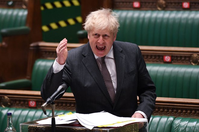 Predsednika britanske vlade Boris Johnson je zažugal angleškim klubom, ki so želeli superligo. FOTO: Jessica Taylor/AFP