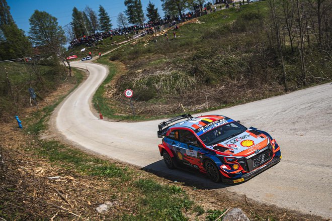 Thierry Neuville je bil najhitrejši uvodni dan relija po Hrvaški. FOTO: Andrej Isakovič/AFP