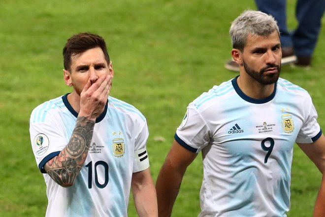 Lionel Messi in Sergio Agüero sta dolgoletna prijatelja. FOTO: Pilar Olivares/Reuters