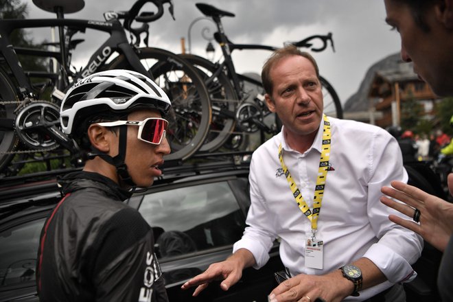 Direktor največje kolesarske direk na svetu Tour de France Christian Prudhomme je človek, ki živi za kolesarstvo. FOTO: Marco Bertorello/AFP