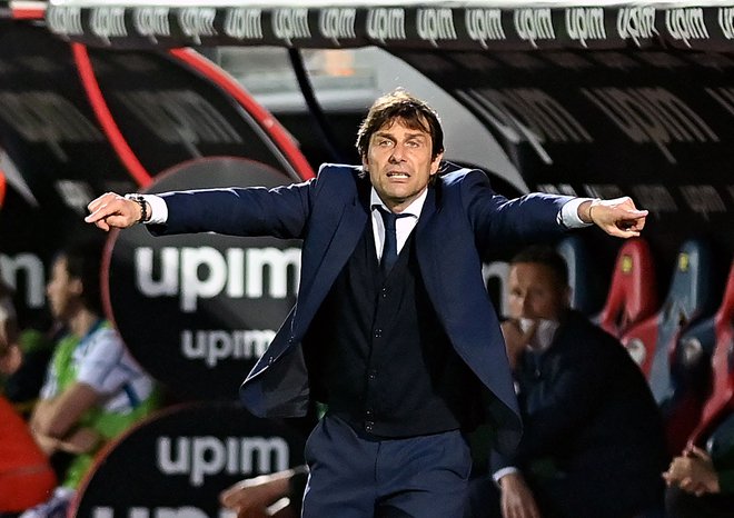 Antonio Conte je črno-modre popeljal do lovorike. FOTO: Giovanni Isolino/AFP