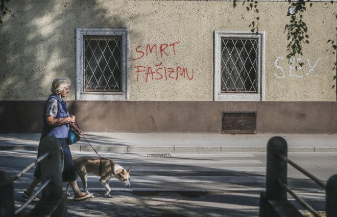 Ali slovenska vlada ravna skladno s fašističnimi vrednotami, mišljenjem in metodami? FOTO: Jože Suhadolnik/Delo