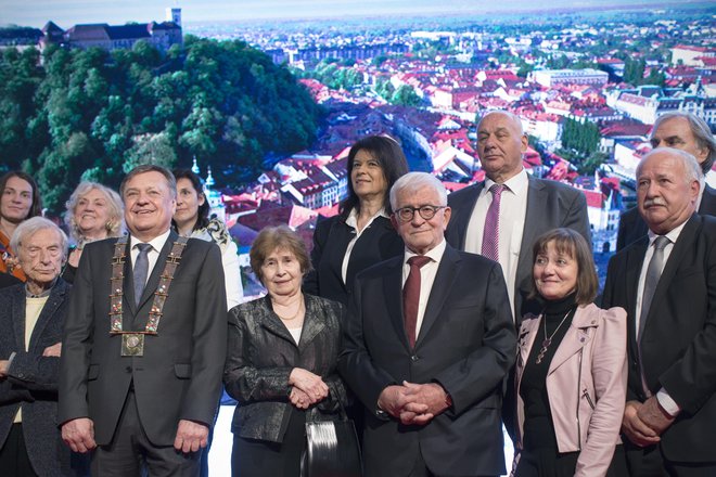 Nagrajenci Mestne občine Ljubljana. FOTO: Jure Eržen/Delo