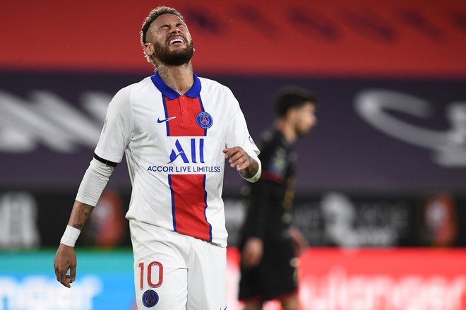 Neymarju in PSG se po slovesu iz lige prvakov izmika še domači naslov. FOTO: Fred Tanneau/AFP