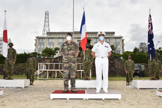 Francija prva evropska sila, ki se je z Japonsko in ZDA združila v poskusu ustavitve vojaške ekspanzije Kitajske prek vseh morij, ki jo &shy;obdajajo. FOTO:&nbsp; AFP