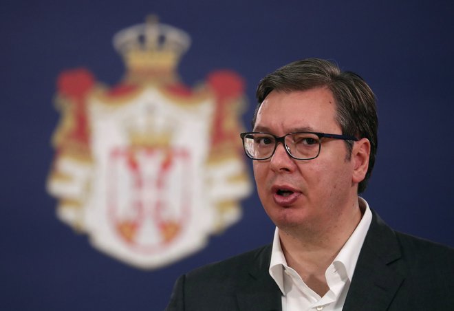 Srbski predsednik Aleksandar Vučić. FOTO: Marko Djurica/Reuters