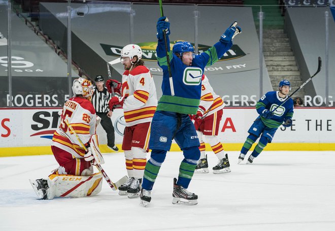 Calgary je bil boljši v kanadskem derbiju. FOTO: Bob Frid/USA Today Sports