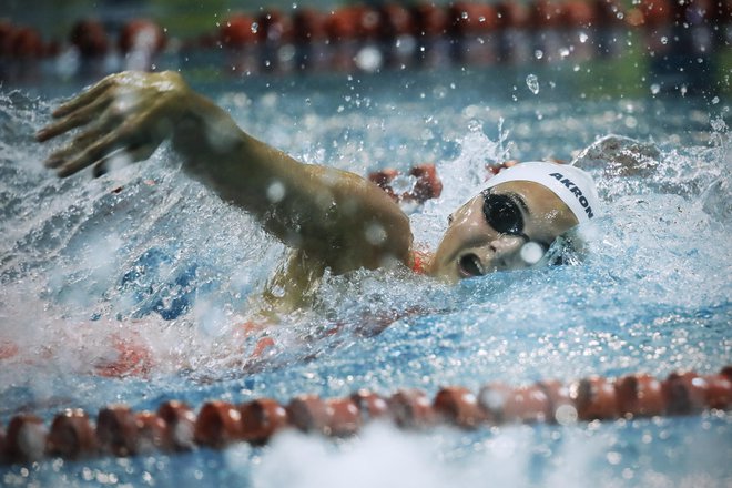 Neža Klančar se je uvodnega dne EP v plavanju izkazala v najkrajših disciplinah prostega sloga. FOTO: Uroš Hočevar