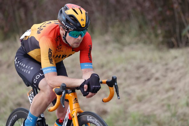 Jan Tratnik se je do zadnjega boril za zmago na zloglasnem Zoncolanu. FOTO: Luca Bettini/AFP